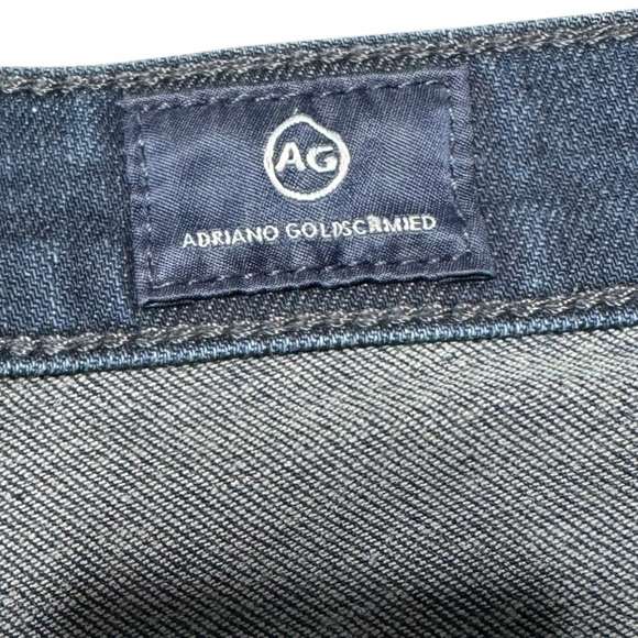 AG Adriano Goldschmied Women’s Dark Wash Distressed Skinny Jeans Size 31 Regular - Picture 8 of 13